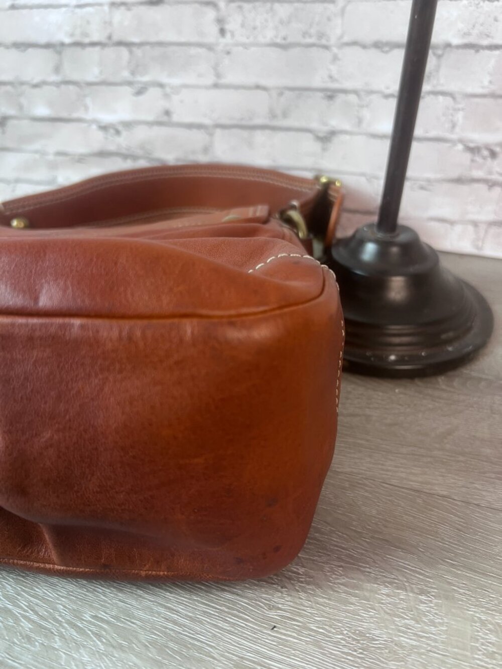 Coach 65th Anniversary Legacy Ali Flap Brown Leather Shoulder Bag Stripe - Picture 4 of 9